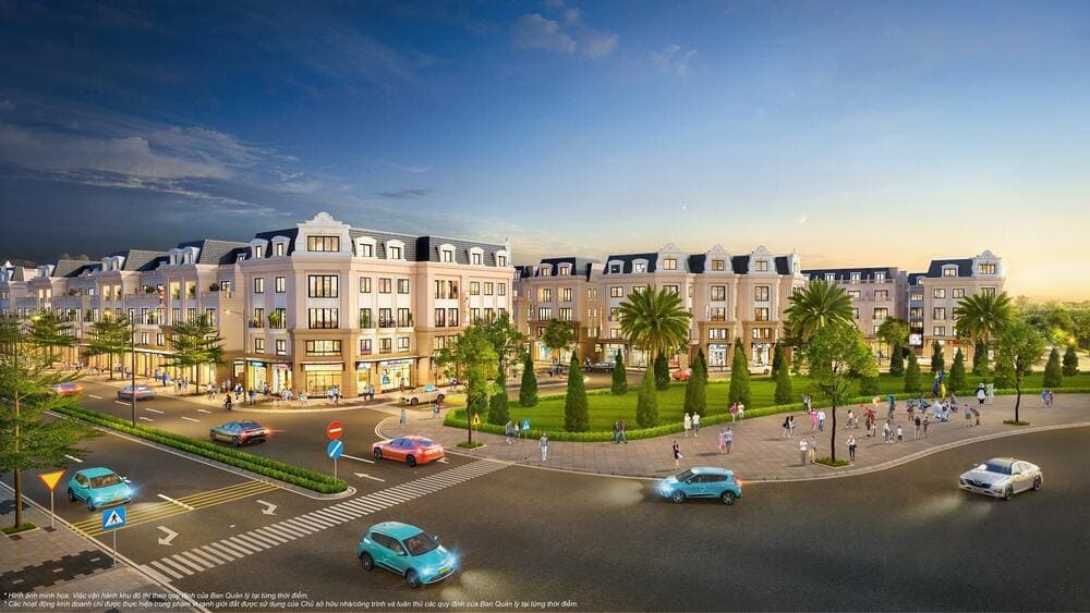 Shophouse Vinhomes Saigon Park phân bố ở dọc các trục đường chính
