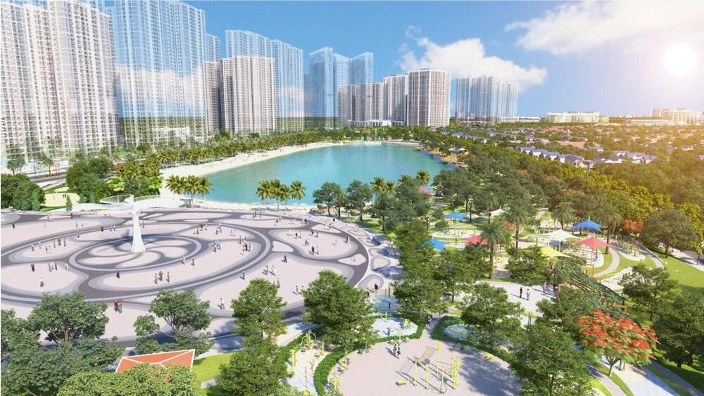 Không gian xanh trải rộng khắp Vinhomes Saigon Park